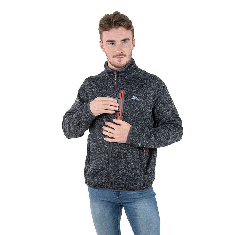 Trespass Men's Bingham Fleece Jacket Black Marl 4 Trespass Men's Bingham Fleece Jacket Black Marl - Image 2