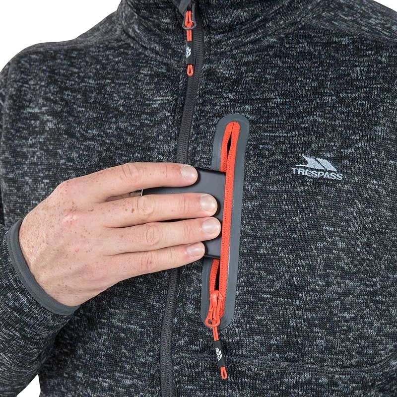Trespass Men's Bingham Fleece Jacket Black Marl 7 Trespass Men's Bingham Fleece Jacket Black Marl - Image 5
