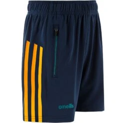 Meath GAA Kids' Dolmen Training Shorts Marine / Green / Amber 6 Meath GAA Kids' Dolmen Training Shorts Marine / Green / Amber -Sport Style Shop meath dolmen 049 poly shorts mar deep lake amb 3s kids 1