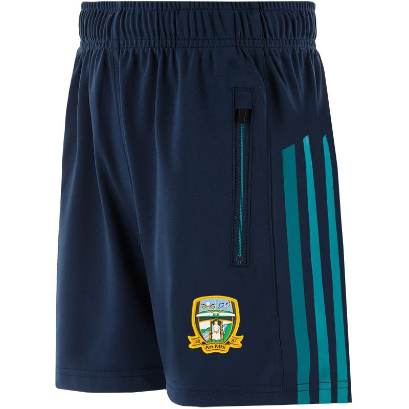 Meath GAA Kids' Dolmen Training Shorts Marine / Green / Amber 3 Meath GAA Kids' Dolmen Training Shorts Marine / Green / Amber