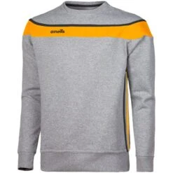 Men's Auckland Fleece Crew Neck Sweatshirt Grey / Amber / Black