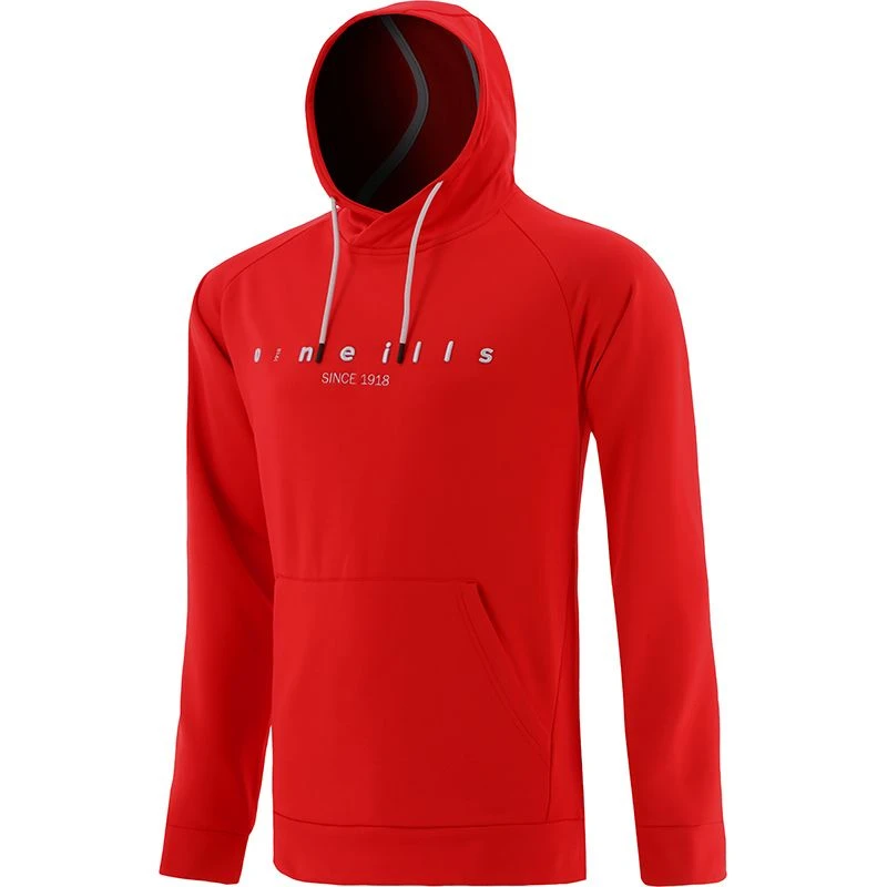 Men's Nathan Technical Fleece Overhead Hoodie Red / Silver 4 Men's Nathan Technical Fleece Overhead Hoodie Red / Silver - Image 2