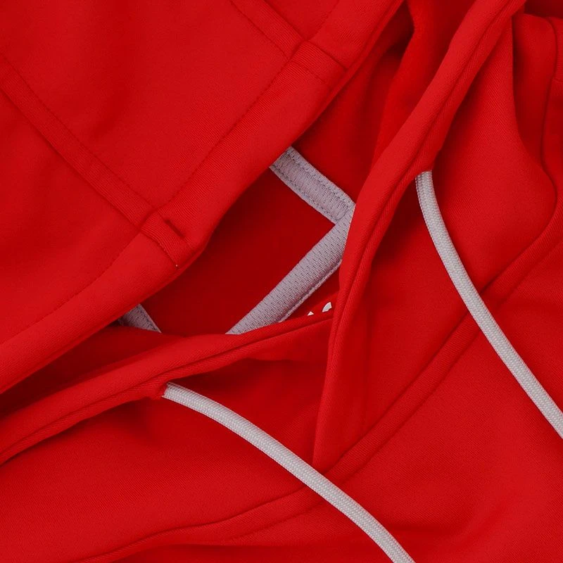 Men's Nathan Technical Fleece Overhead Hoodie Red / Silver 6 Men's Nathan Technical Fleece Overhead Hoodie Red / Silver - Image 4