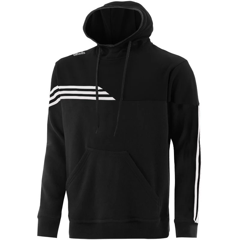 Men's Nevis Fleece Overhead Hoodie Black / White 3 Men's Nevis Fleece Overhead Hoodie Black / White