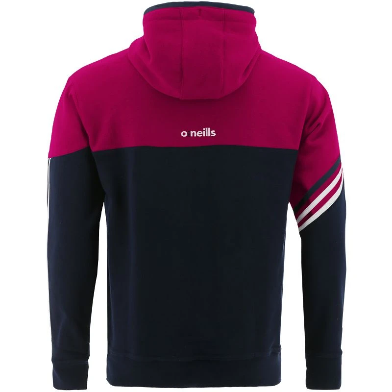 Men's Nevis Fleece Overhead Hoodie Marine / Maroon / White 4 Men's Nevis Fleece Overhead Hoodie Marine / Maroon / White - Image 2