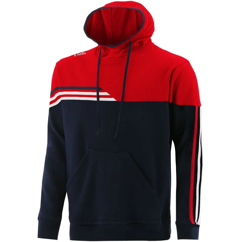 Men's Nevis Fleece Overhead Hoodie Marine / Red / White 3 Men's Nevis Fleece Overhead Hoodie Marine / Red / White