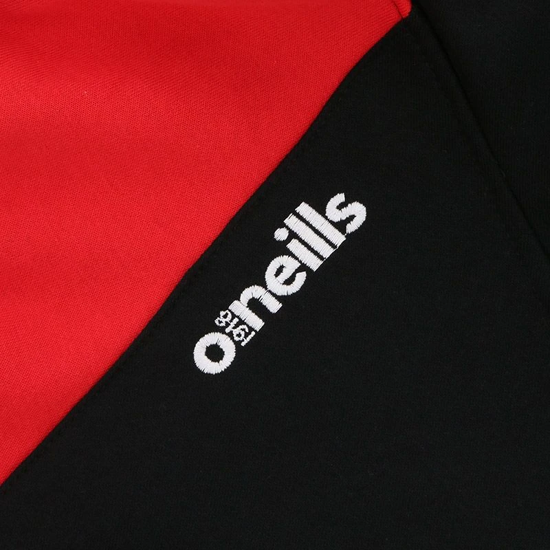 Men's Oslo Fleece Pullover Hoodie Black / Red / White 5 Men's Oslo Fleece Pullover Hoodie Black / Red / White - Image 3