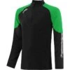 Men's Oslo Brushed Half Zip Top Black / Green / White 1 Men's Oslo Brushed Half Zip Top Black / Green / White -Sport Style Shop oslo 184 2 gen bkgnwh adlt p1