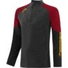 Men's Oslo Brushed Half Zip Top Black / Maroon / Amber -Sport Style Shop oslo 184 2 gen bkmram adlt p1