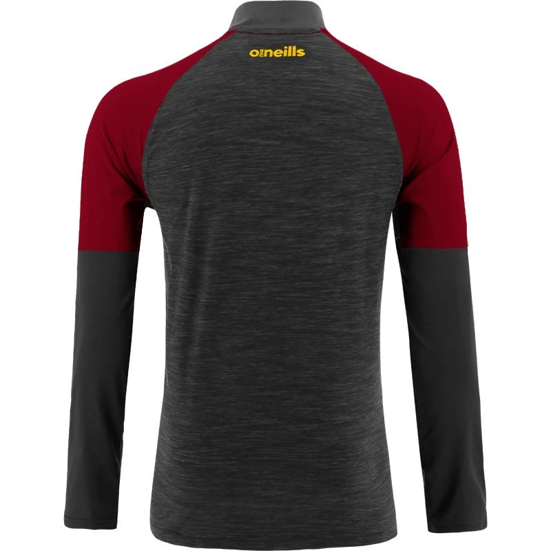 Men's Oslo Brushed Half Zip Top Black / Maroon / Amber 4 Men's Oslo Brushed Half Zip Top Black / Maroon / Amber - Image 2