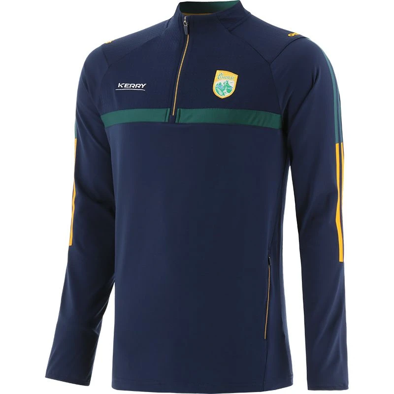 Kerry GAA Men's Peak Brushed Half Zip Top Marine / Bottle / Amber 3 Kerry GAA Men's Peak Brushed Half Zip Top Marine / Bottle / Amber