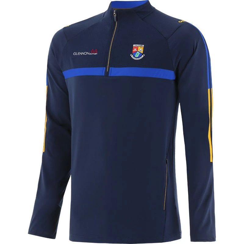 Longford GAA Men's Peak Brushed Half Zip Top Marine / Royal / Amber 3 Longford GAA Men's Peak Brushed Half Zip Top Marine / Royal / Amber