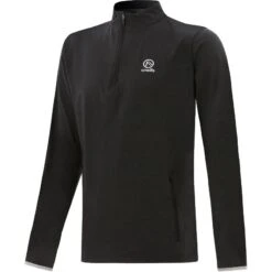 Men's Pluto Brushed Half Zip Top Black / Silver