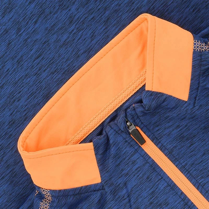 Men's Pluto Brushed Half Zip Marine / Orange 6 Men's Pluto Brushed Half Zip Marine / Orange - Image 4