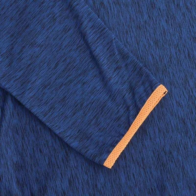 Men's Pluto Brushed Half Zip Marine / Orange 7 Men's Pluto Brushed Half Zip Marine / Orange - Image 5