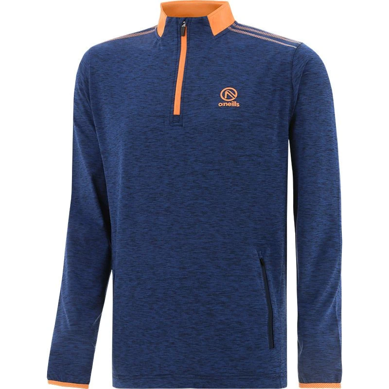 Men's Pluto Brushed Half Zip Marine / Orange 3 Men's Pluto Brushed Half Zip Marine / Orange