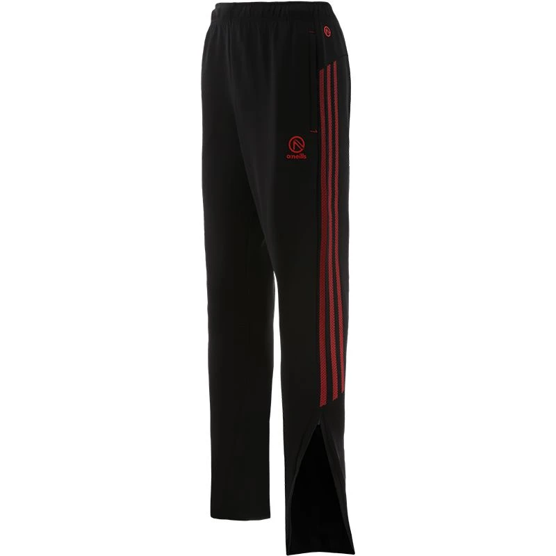 Men's Pluto Hybrid Skinny Tracksuit Bottoms Black / Red 3 Men's Pluto Hybrid Skinny Tracksuit Bottoms Black / Red