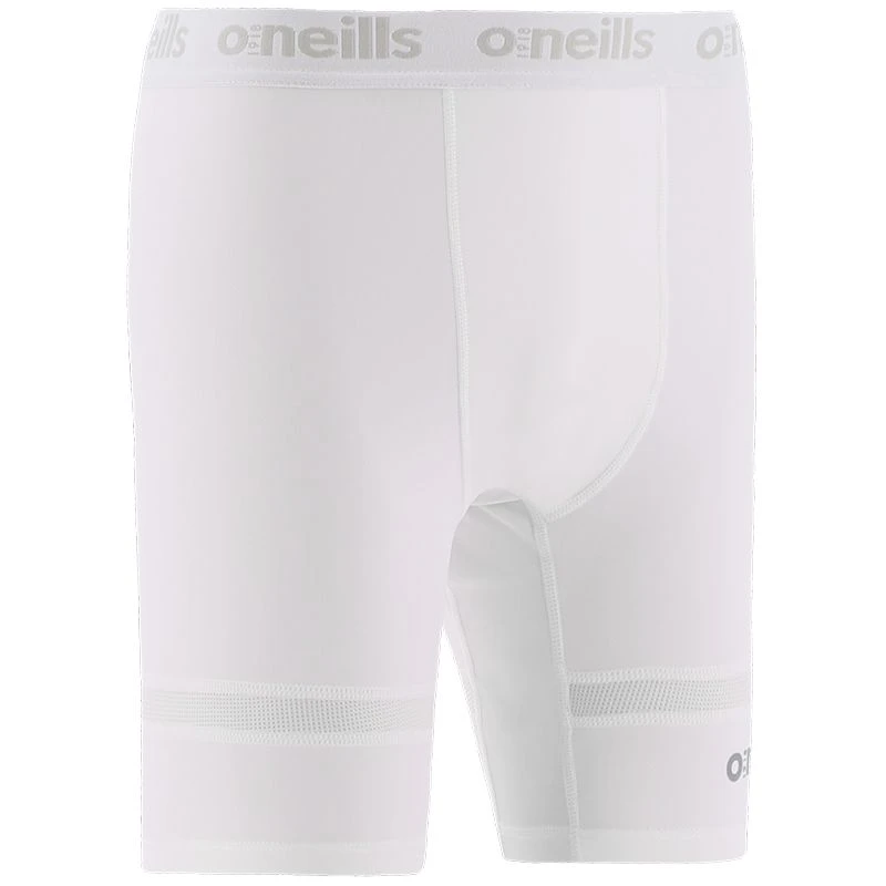 Men's Pro Body Base Layer Compression Shorts White / Silver 4 Men's Pro Body Base Layer Compression Shorts White / Silver - Image 2