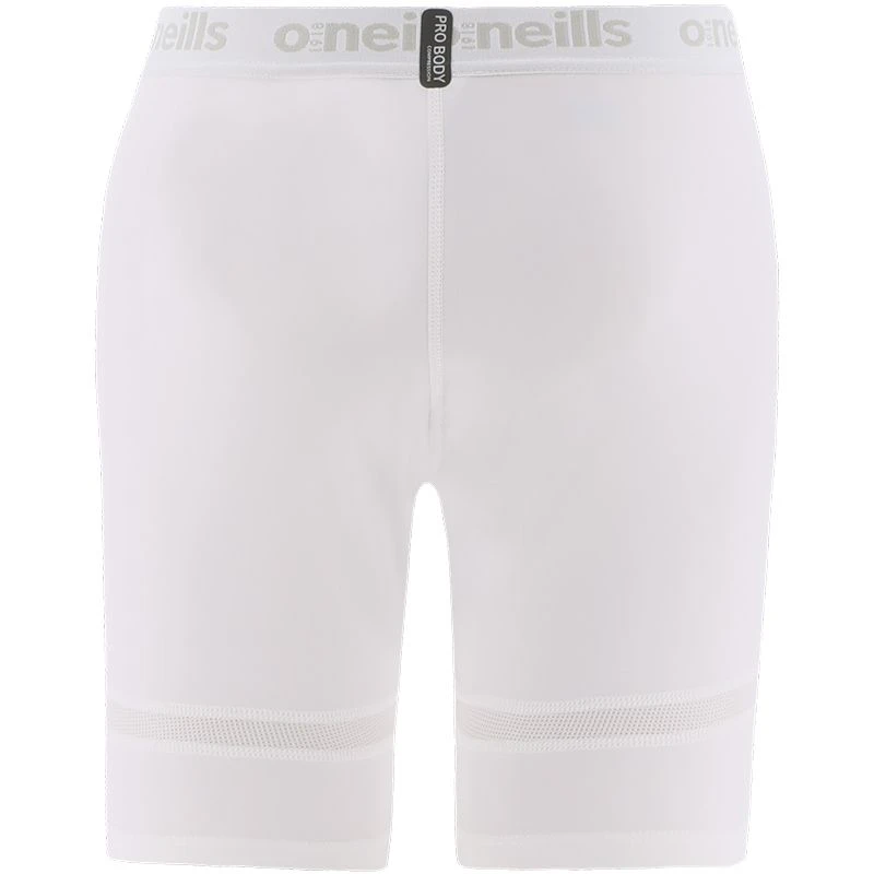 Men's Pro Body Base Layer Compression Shorts White / Silver 5 Men's Pro Body Base Layer Compression Shorts White / Silver - Image 3