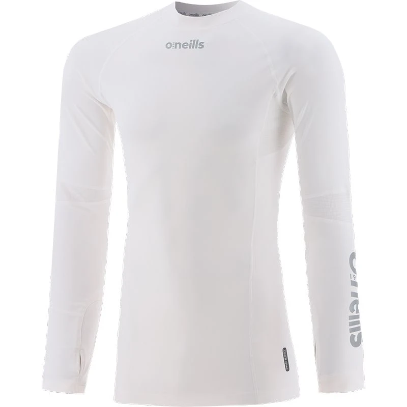 Men's Pro Body Base Layer Compression Long Sleeve Top White / Silver 3 Men's Pro Body Base Layer Compression Long Sleeve Top White / Silver