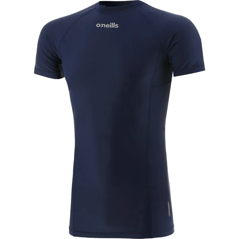 Men's Pro Body Base Layer Compression T-Shirt Marine / Silver 3 Men's Pro Body Base Layer Compression T-Shirt Marine / Silver