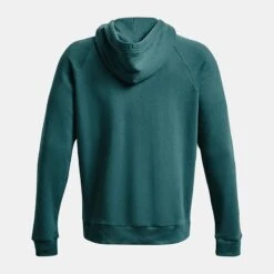 Under Armour Men's UA Rival Fleece Big Logo Hoodie Coastal Teal / Onyx White -Sport Style Shop ps1357093 722 hb