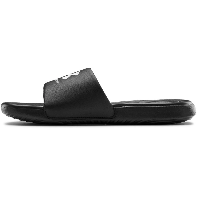 Under Armour Men's Ansa Fixed Slides Black / White 4 Under Armour Men's Ansa Fixed Slides Black / White - Image 2