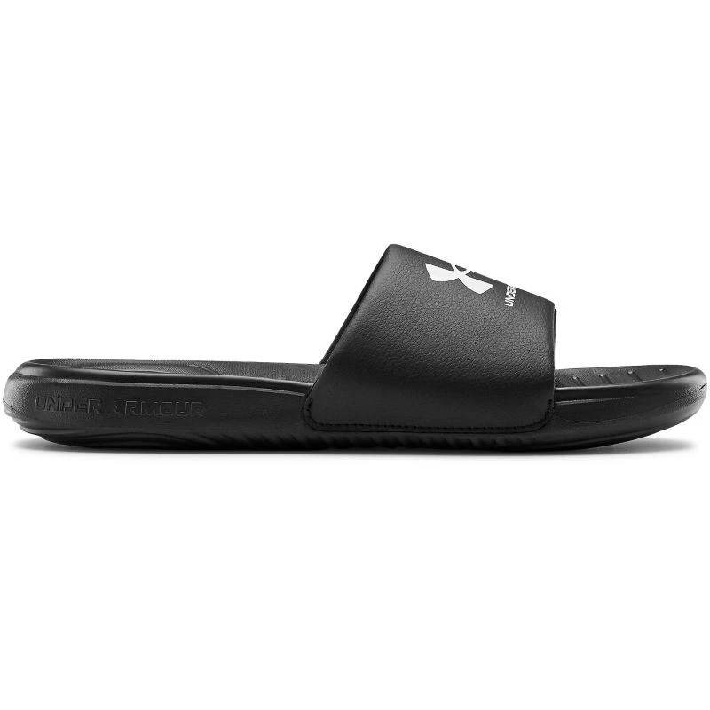 Under Armour Men's Ansa Fixed Slides Black / White 3 Under Armour Men's Ansa Fixed Slides Black / White