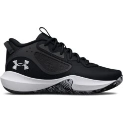 Under Armour Men's Lockdown 6 Basketball Shoes Black / White