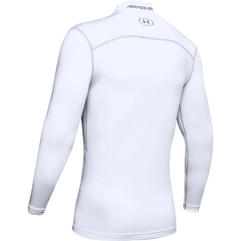 Under Armour Men's UA ColdGear® Armour Compression Mock Baselayer White / Steel 7 Under Armour Men's UA ColdGear® Armour Compression Mock Baselayer White / Steel - Image 5