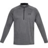 Under Armour Men's UA Tech™ Half Zip Top Carbon Heather / Black -Sport Style Shop s7.ps1328495 090 hf