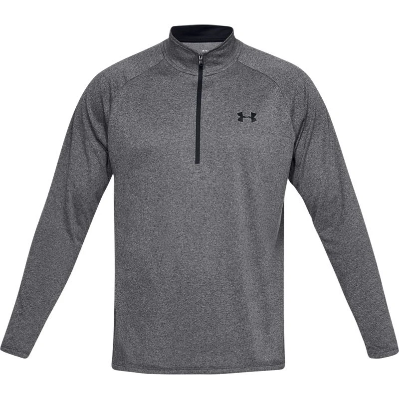 Under Armour Men's UA Tech™ Half Zip Top Carbon Heather / Black 3 Under Armour Men's UA Tech™ Half Zip Top Carbon Heather / Black