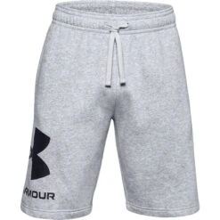 Under Armour Men's UA Rival Fleece Big Logo Shorts Mod Gray Light Heather / Black 13 Under Armour Men's UA Rival Fleece Big Logo Shorts Mod Gray Light Heather / Black -Sport Style Shop s7.ps1357118 011 hf