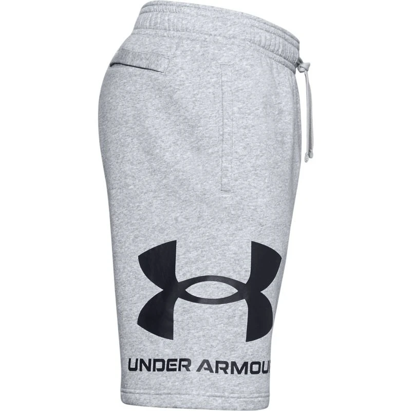 Under Armour Men's UA Rival Fleece Big Logo Shorts Mod Gray Light Heather / Black 8 Under Armour Men's UA Rival Fleece Big Logo Shorts Mod Gray Light Heather / Black - Image 6