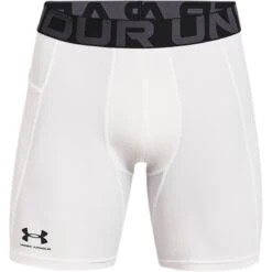 Under Armour Men's HeatGear® Armour Compression Shorts White / Black -Sport Style Shop s7.ps1361596 100 hf
