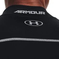 Under Armour Men's UA ColdGear® Armour Compression Mock Baselayer Black / Steel -Sport Style Shop s7.v5 1265648 001 collar