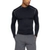 Under Armour Men's UA ColdGear® Armour Compression Mock Baselayer Black / Steel -Sport Style Shop s7.v5 1265648 001 fc main