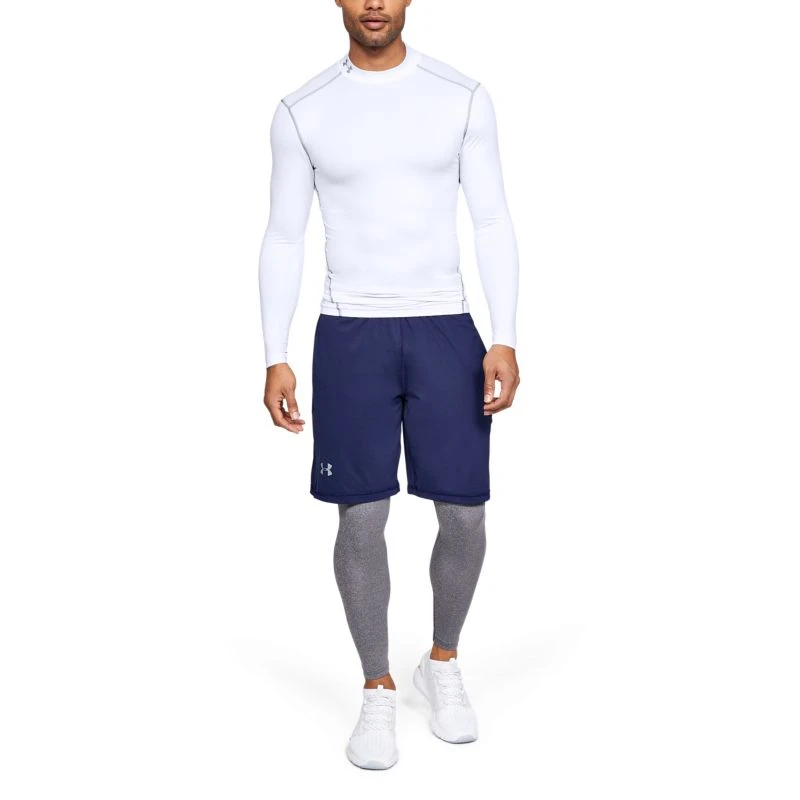 Under Armour Men's UA ColdGear® Armour Compression Mock Baselayer White / Steel 6 Under Armour Men's UA ColdGear® Armour Compression Mock Baselayer White / Steel - Image 4