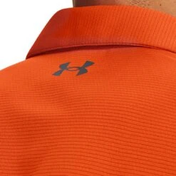 Under Armour Men's Tech Polo Team Orange / Graphite -Sport Style Shop s7.v5 1290140 800 collar