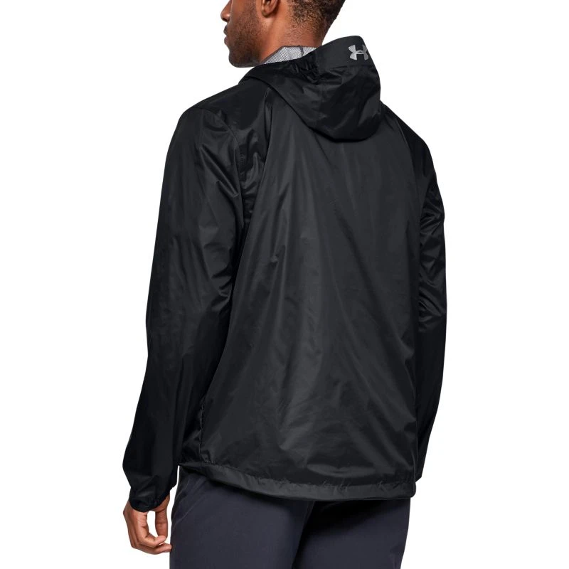 Under Armour Men's UA Forefront Rain Jacket Black / Steel 4 Under Armour Men's UA Forefront Rain Jacket Black / Steel - Image 2