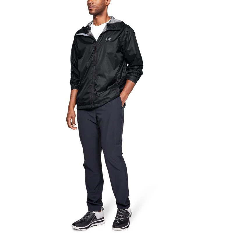 Under Armour Men's UA Forefront Rain Jacket Black / Steel 5 Under Armour Men's UA Forefront Rain Jacket Black / Steel - Image 3