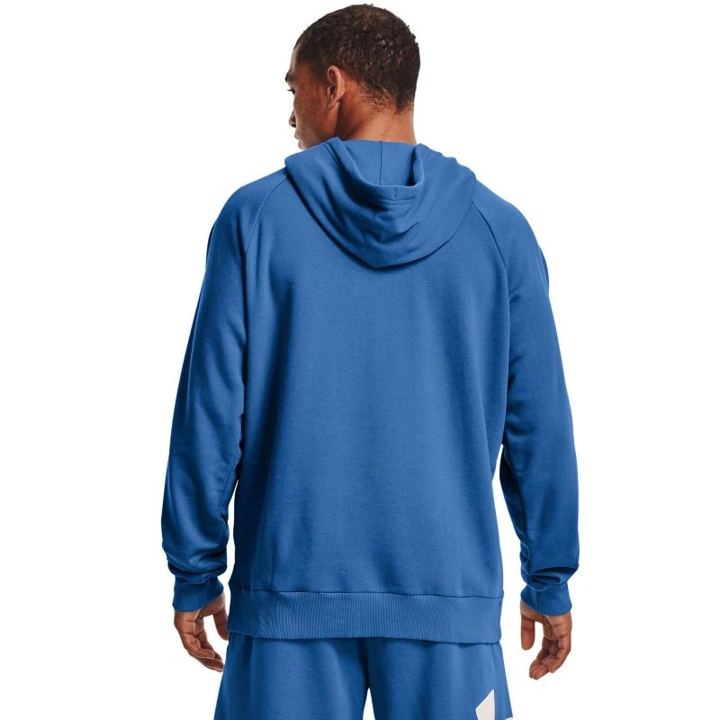 Under Armour Men's Rival Fleece Big Logo Hoodie Victory Blue / Onyx White 4 Under Armour Men's Rival Fleece Big Logo Hoodie Victory Blue / Onyx White - Image 2