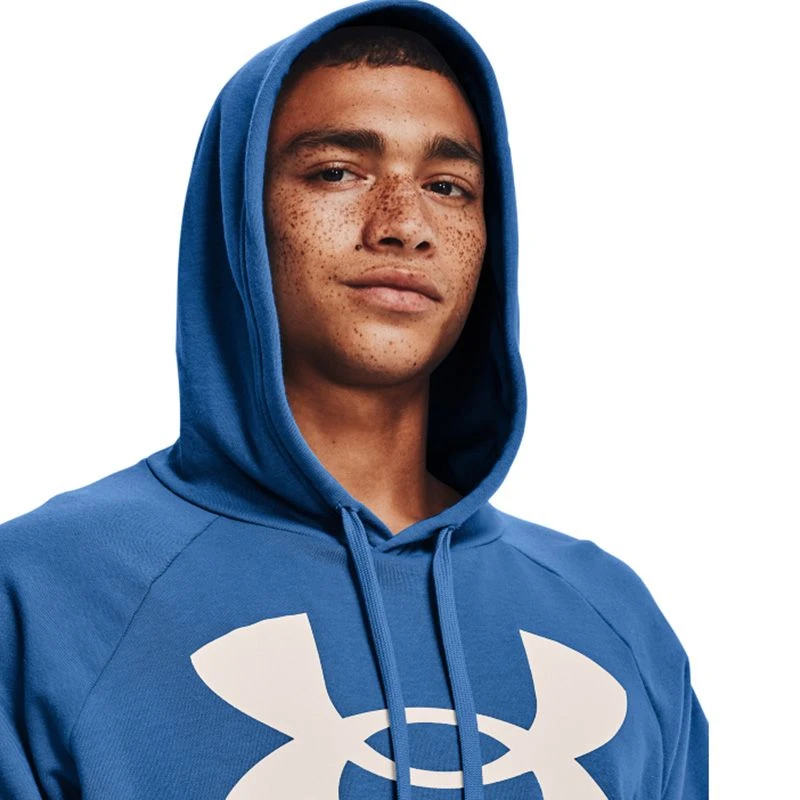 Under Armour Men's Rival Fleece Big Logo Hoodie Victory Blue / Onyx White 5 Under Armour Men's Rival Fleece Big Logo Hoodie Victory Blue / Onyx White - Image 3