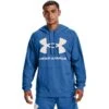 Under Armour Men's Rival Fleece Big Logo Hoodie Victory Blue / Onyx White -Sport Style Shop s7.v5 1357093 474 fc