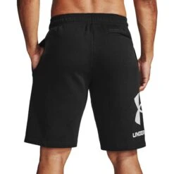 Under Armour Men's UA Rival Fleece Big Logo Shorts Black / Onyx White -Sport Style Shop s7.v5 1357118 001 bc