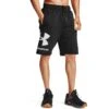 Under Armour Men's UA Rival Fleece Big Logo Shorts Black / Onyx White 1 Under Armour Men's UA Rival Fleece Big Logo Shorts Black / Onyx White -Sport Style Shop s7.v5 1357118 001 fc