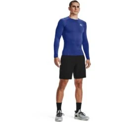 Under Armour Men's HeatGear® Armour Long Sleeve T-Shirt Royal / White -Sport Style Shop s7.v5 1361524 400 fsf