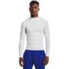 Under Armour Men's HeatGear® Armour Mock Long Sleeve Top White / Black 1 Under Armour Men's HeatGear® Armour Mock Long Sleeve Top White / Black -Sport Style Shop s7.v5 1369606 100 fc