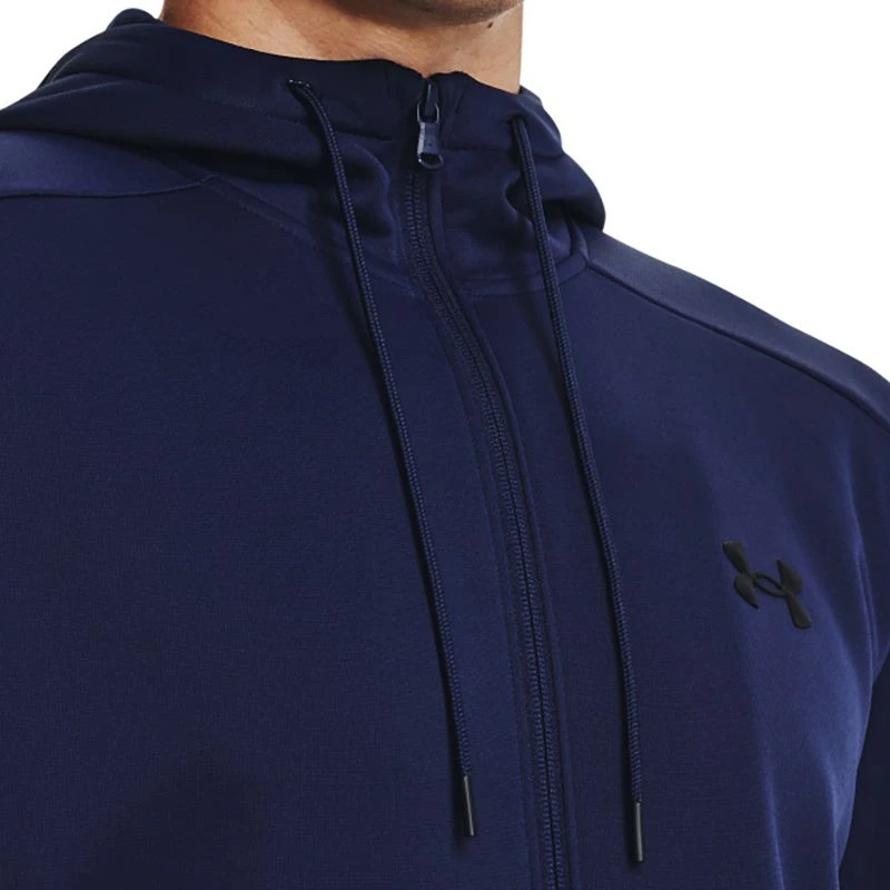 Under Armour Men's Fleece® Full-Zip Hoodie Midnight Navy / Black 6 Under Armour Men's Fleece® Full-Zip Hoodie Midnight Navy / Black - Image 4