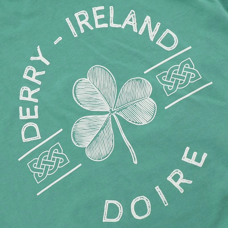 Trad Craft Men's Doire Ireland T-Shirt Ocean Green 5 Trad Craft Men's Doire Ireland T-Shirt Ocean Green - Image 3